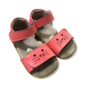 Livie and Luca Coral Pink Kitty Cat Sandals—9